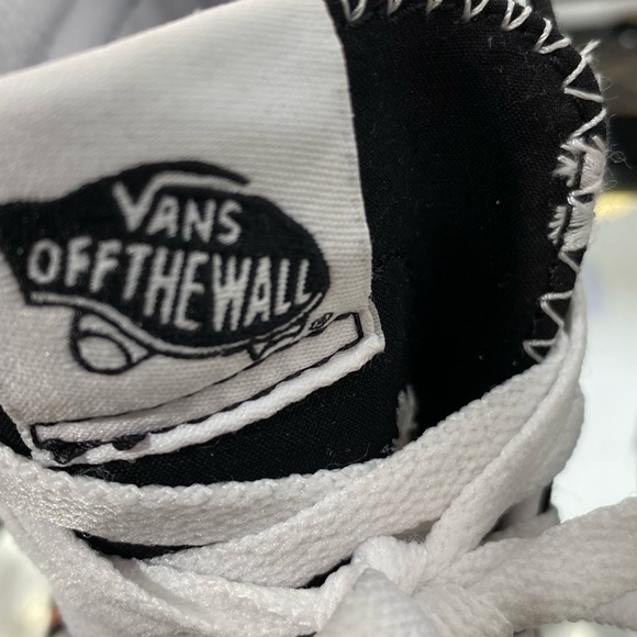 Vans Black and Pink Plaid High-Top Sneakers - Picture 5 of 15